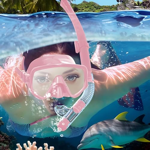 Tubo y gafas de buceo con visión panorámica para deportes acuáticos en playa 5