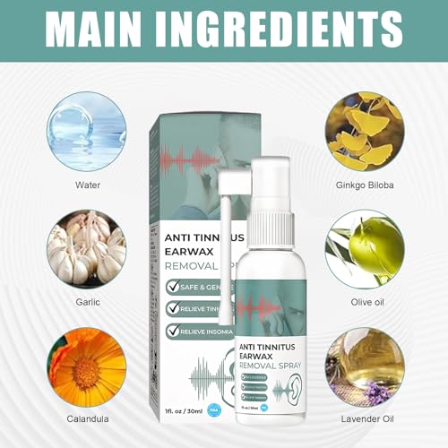 Ohrenschmalz Entferner Spray, Ohrenreiniger,Zur Täglichen Ohrpflege, Sanfte Ohrenschmalz Entferner Flüssigkeit,Verhindert Ohrenschmalzansammlung Bei Erwachsenen & Kindern(30ml)