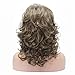 Aimole Women Long Curly Synthetic Wigs Natural Soft Wig (12TT26 Brown Highlighted)