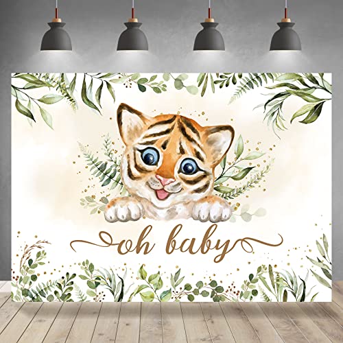 Fondo fotográfico para baby shower 213x152 cm verde miniatura 1