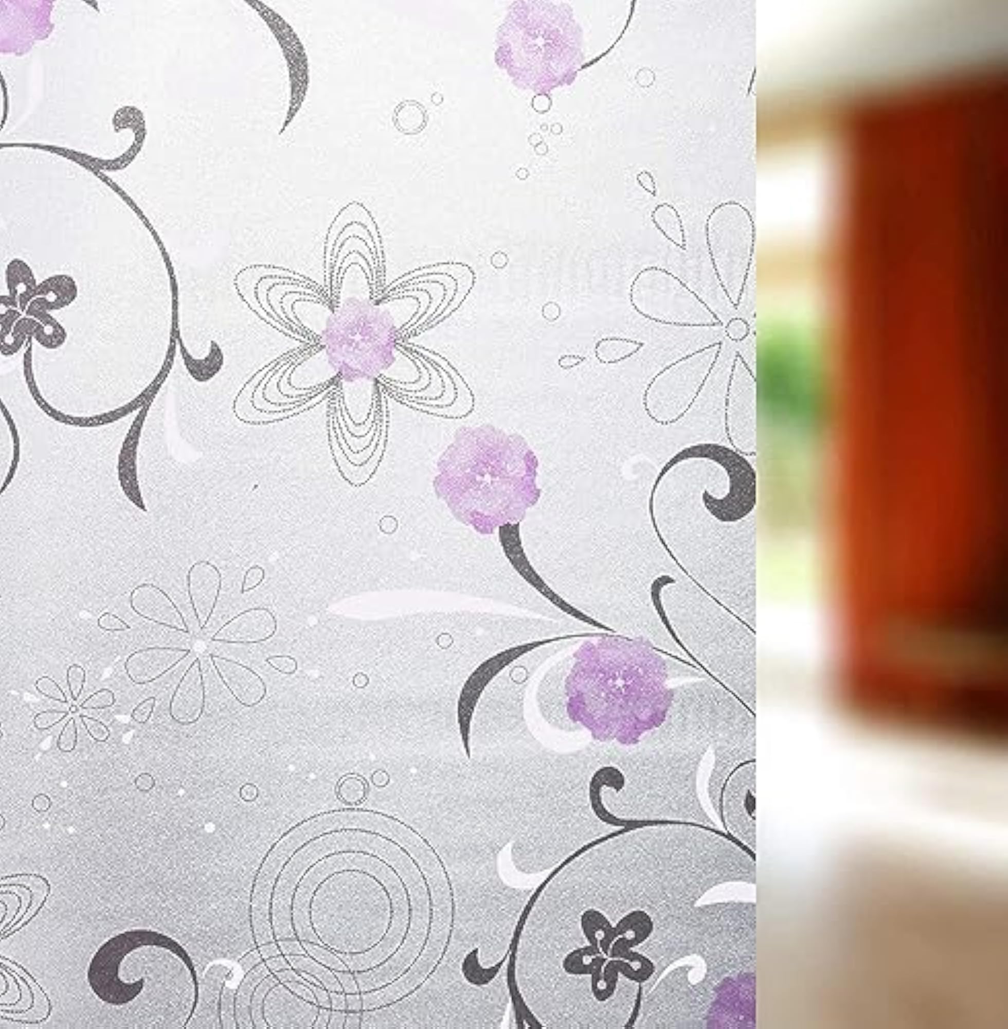 3D Privacy Sticker for Window, Flower Pattern