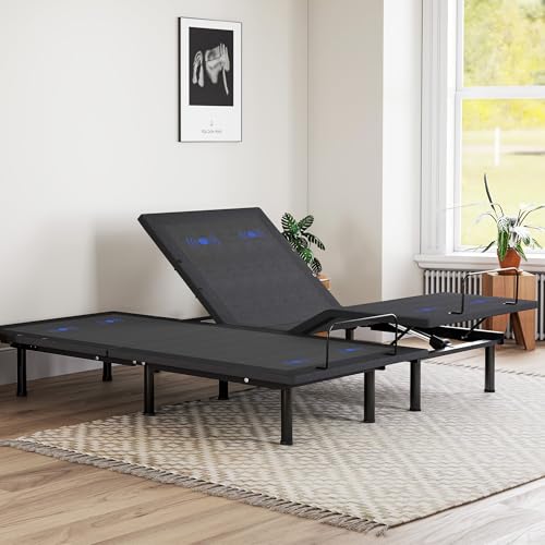 Image of EGOHOME Split King Adjustable Bed Framewith Massage,Zero Gravity