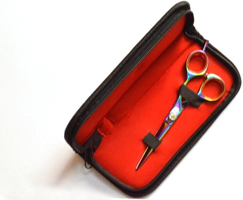 HMK 6.3 INCHES RIGHT HANDED Professional Hair Cutting Titaium color Stainless steel Scissors Shears - Sharp Blades for Precise Cutting - Barber Scissors for Salon Hairstyling & Home Hairdressing