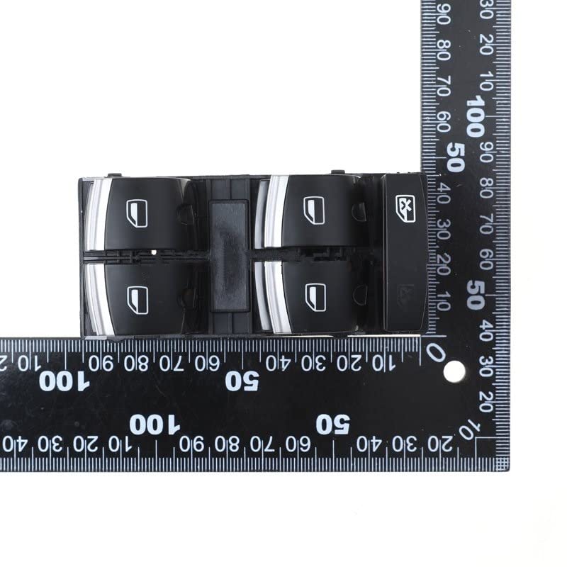 Bouton de commande chromé 4F0959851H avec interrupteurs de fenêtre - 3
