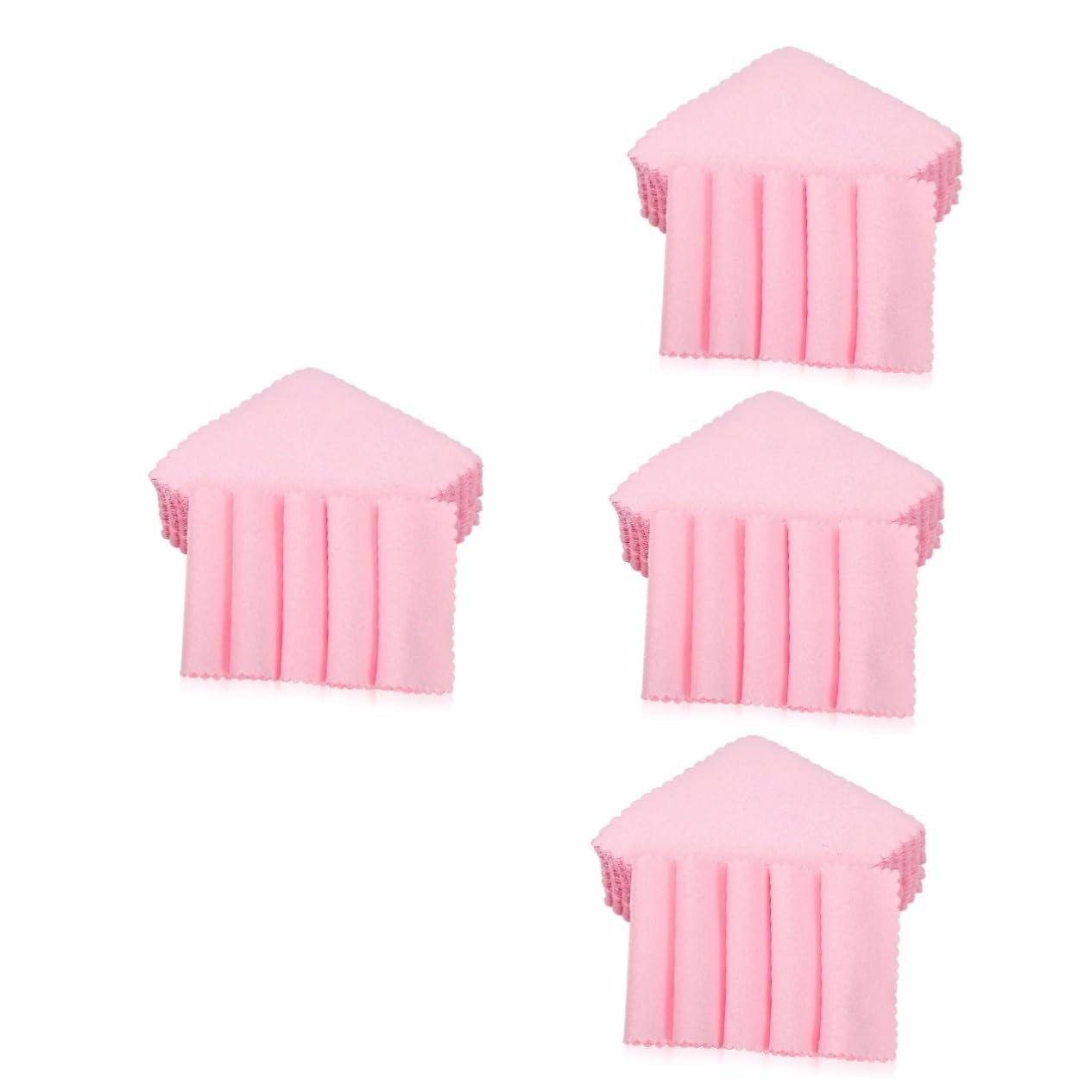 Gadpiparty 4 Sätze Silbernes Wischtuch Ultra Schmuck Brille Reiniger Tücher Metallfasertuch Platin-reinigungstuch Silberpoliertuch Juweliere Polierstoff Superfeine Faser Rosa 100 Stück * 4