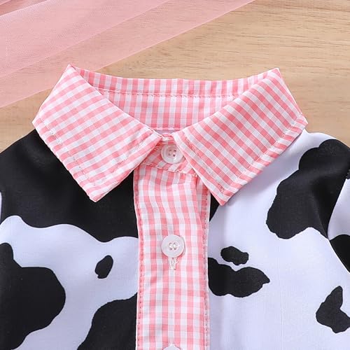 Emmababy Cowgirl Outfit Toddler Girl Button Shirt Long Sleeve Cow Print Top Bell Bottom Jeans Denim Set Western Baby Clothes4
