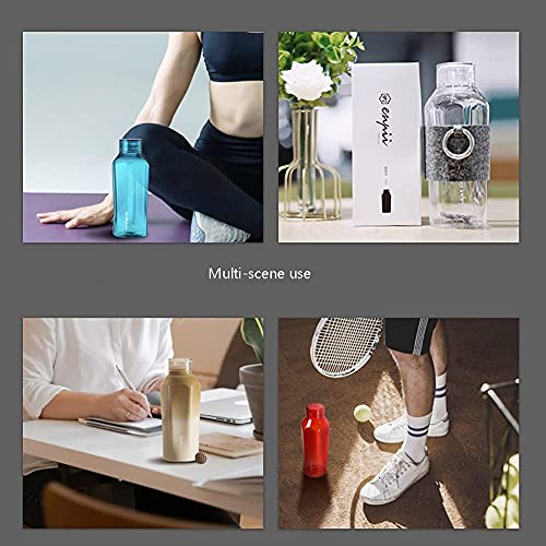 Waterfles waterfles gefilterde sportwaterfles plastic waterflessen voor camping wandelen reizen sport buitenshuis fles (kleur: wit) - Image 5