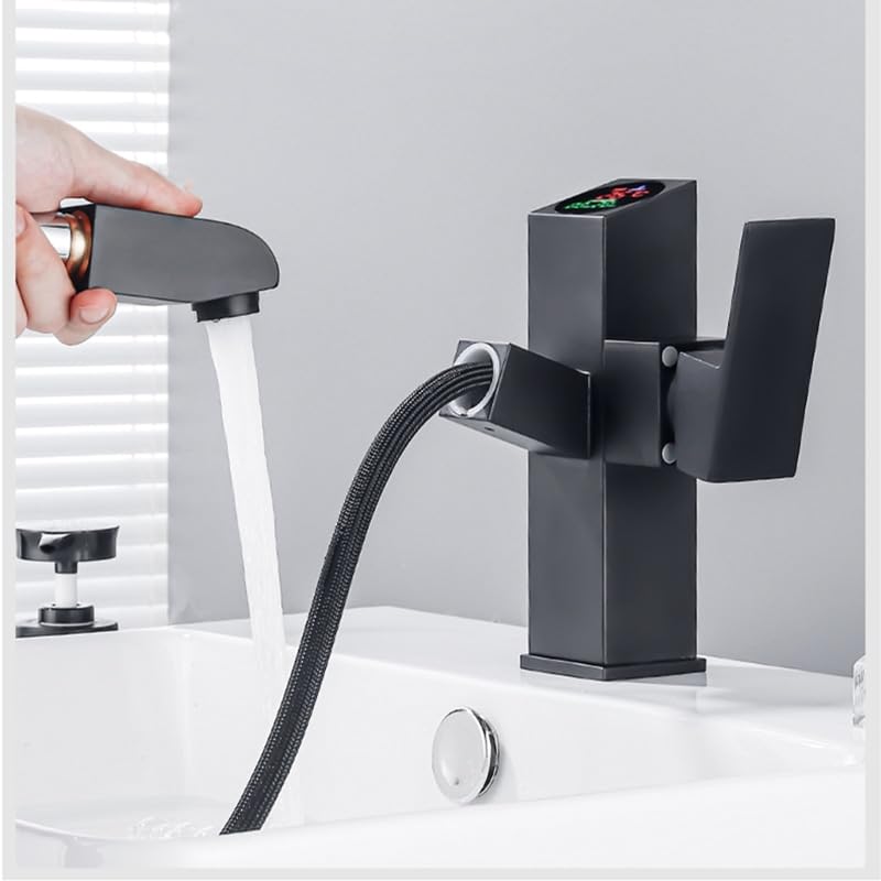 Grifo LED para baño con pantalla digital inteligente de temperatura 3