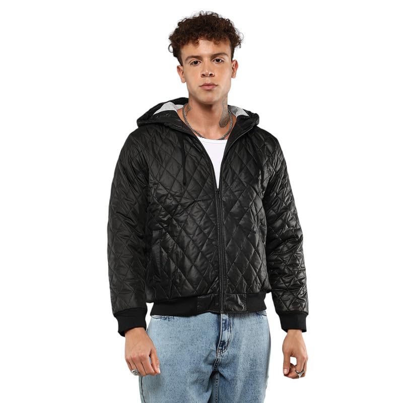 Image of CAHOOT Men's Fur-Lined Suede Bomber Jacket For Casual Wear | High Neck | Long Sleeve | Zipper Closure | Jacket Crafted With Comfort Wear For Everyday Wear