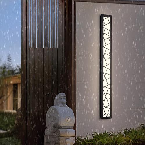Éclairage mural moderne noir IP65 applique murale extérieure longue 115cm couloir
