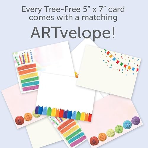 Miniatura 2 de Tree-Free Greetings - Tarjetas de cumpleaños - Diseños artísticos - 8 tarjetas + sobres a juego - Hecho en Estados Unidos - Papel 100% reciclado - 5