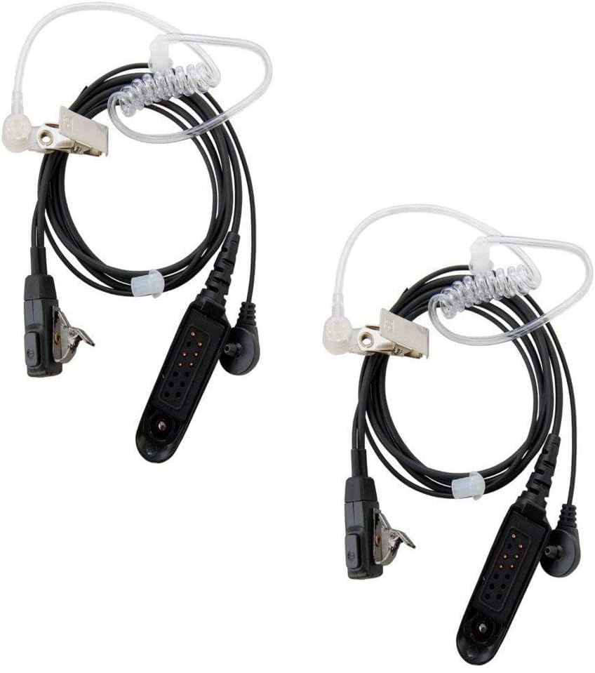Auriculares ovalados HQRP contra el dolor de oreja para radios Motorola HT750 y HT1250 con micro