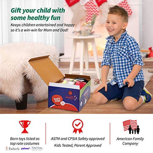 Born Toys Premium dress up Trunk set for ages 3-7-Scientist-explorer- kids gardening all costumes include accessories and are washable