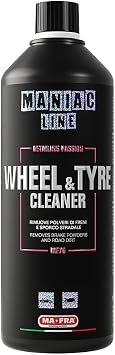MANIAC LINE MAFRA Wheel and Tyre Cleaner | 2 in 1 for Rims and Tyres | Fast Brake Dust and Road Film Removal | Foam or Spray Application | Safe on Alloy Painted and Clear Coated Wheels | 1 Liter