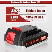 JYJZPB 2 Stück 18V Ersatzakku für Black+Decker 18V LBXR20 Elektrowerkzeuge – Ansicht 3