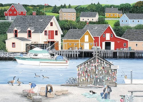 Ravensburger Fisherman's Cove Canadian Collection Canadienne 1000 Piece Jigsaw Puzzle for Adults â€“ Every piece is unique, Softclick technology Means Pieces Fit Together Perfectly