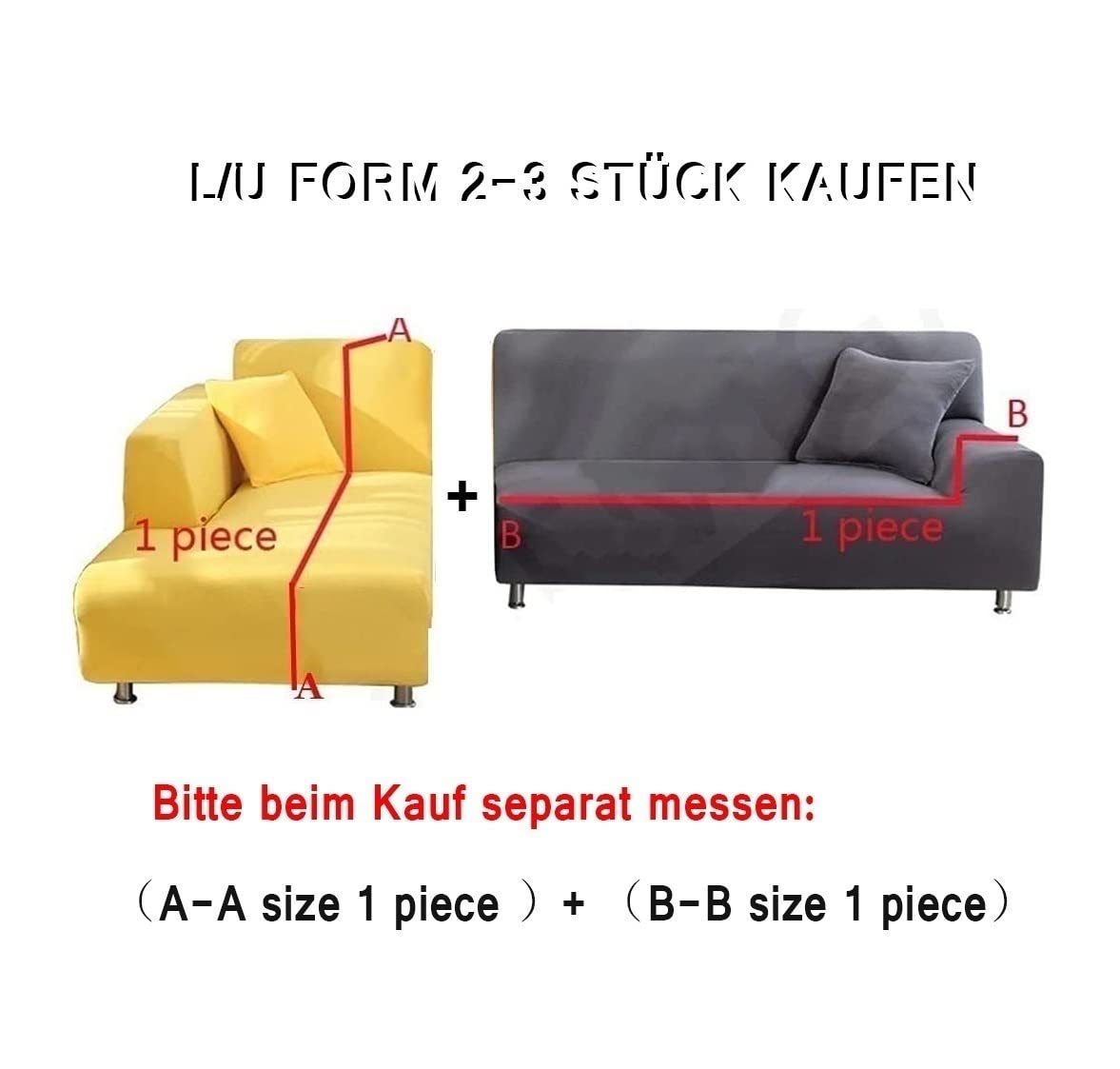 Sofabezüge Schonbezug Sofa Sofabezug L Form 3/2/1/4 Sitzer Sofahusse Couch Bezug Sofa Überzug Ecksofa Couchbezüg Sofa Hussen Stretch 2er 3er Sofa Abdeckung Uberzug Sofaüberwurf Couchhusse
