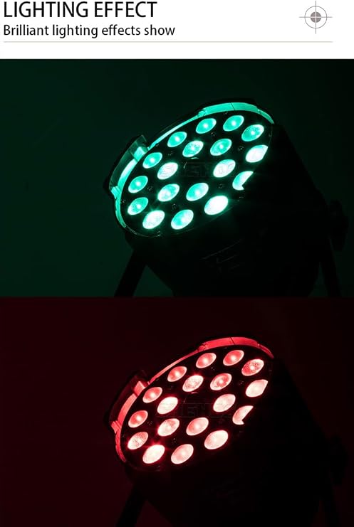 SHEHDS LED Par Lights 18x18W Zoom(14-45 Degree)/Wash/Strobe Effect Stage Light RGBWAP 6IN1 Uplights DMX512 Sound Activated RDM Function DJ Lights for Christmas Disco Club Party Dance Wedding Bar