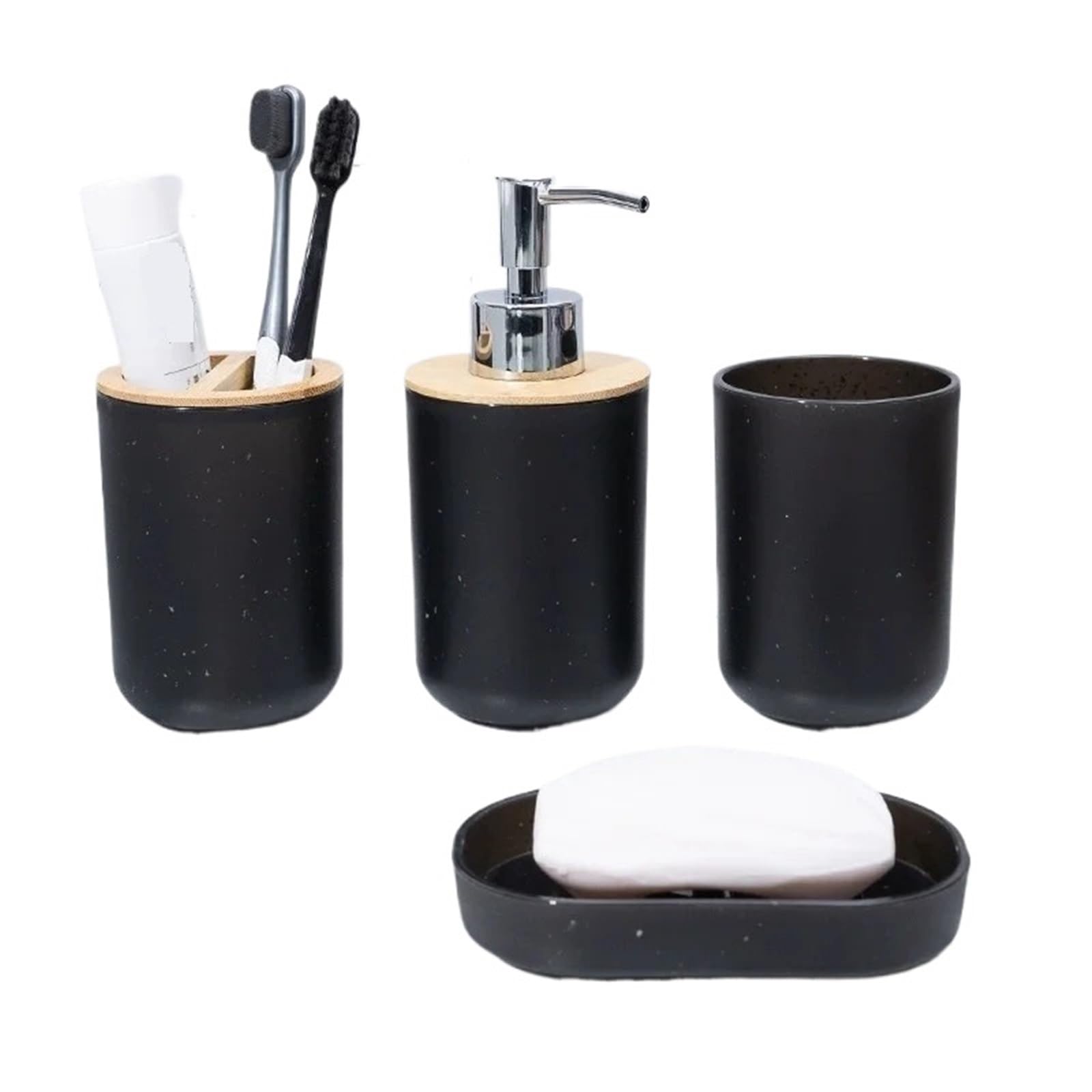 Accesorios baño set 4 unids para evitar desorden de cepillo dientes y jabón en el lavabo