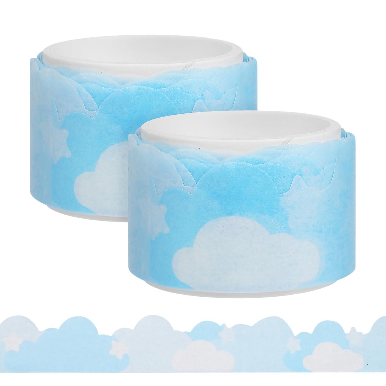 STOBOK Washi Tape Thin Decorative Masking Tape for Scrapbook Journaling and Crafting Unique Pattern Adhesive Roll 2 Rolls 196.85In Length