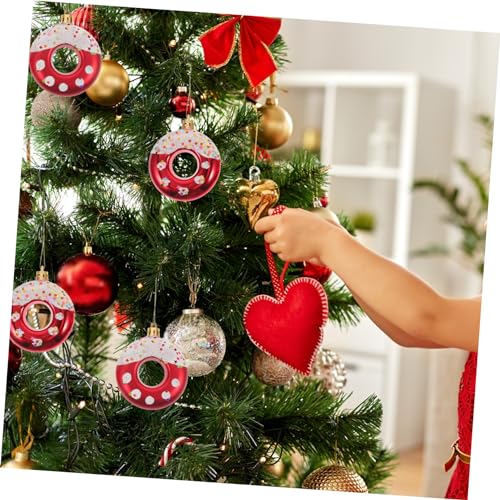 Decoración navideña de donut en set de 12 piezas ideal para regalar 5