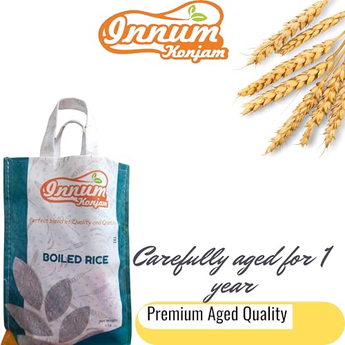 Image of INNUM KONJAM Aged Ponni Boiled Rice (old Rice) - 5Kg (parboiled | easy-cook | sella rice |miniket | பொன்னி புழுங்கல் அரிசி)