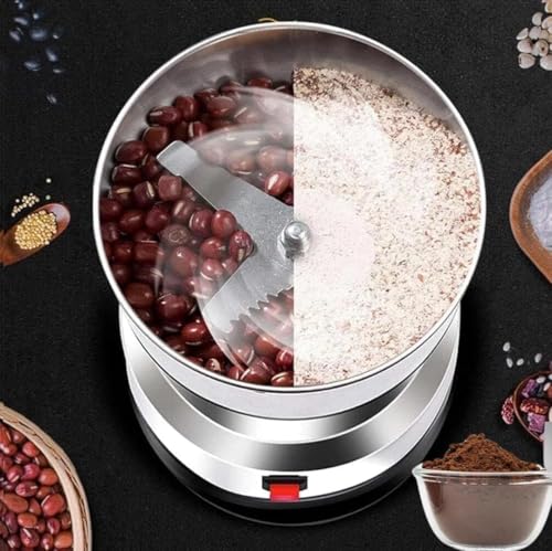 Image of Electric Mixer Grinder Smash Machine Stainless Steel Multifunctional Grinder & Chopper Dried Spice Hurbal Masala Coffee Beans, Nuts & Grains, Household Mixer, Powerful Motor Blender (A)