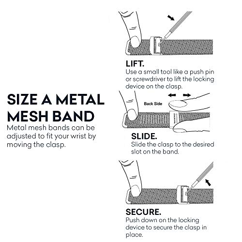 Wristology Black Metal Mesh 22Mm Watch Band - Quick Release Milanese Stainless Steel Easy Change Mens Womens Strap #TOP2