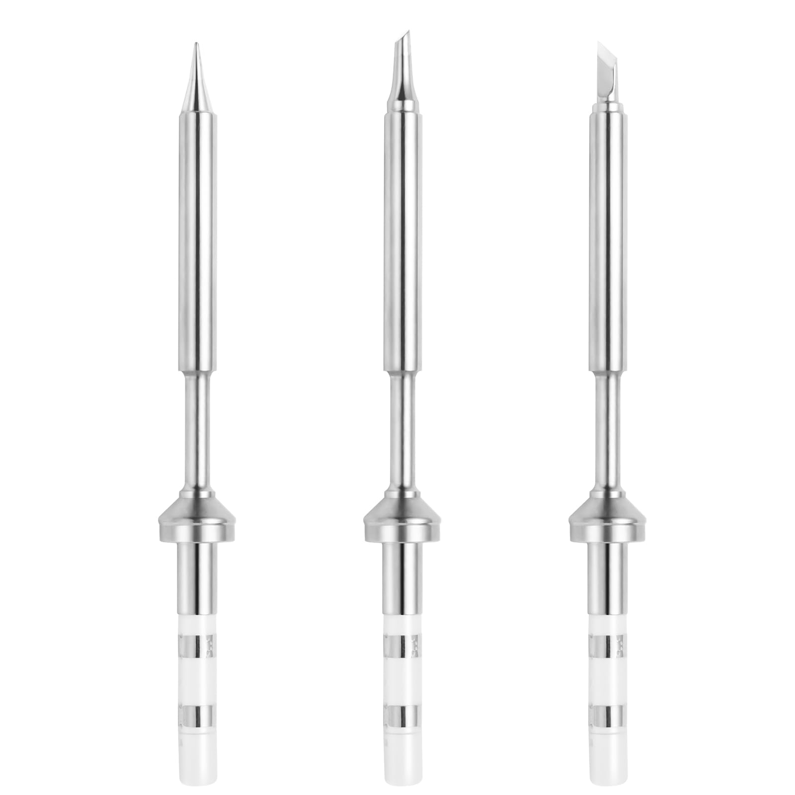 FEITA Pinecil TS100 Punte di ricambio per mini penna portatile micro saldatura, vari modelli, accessori per saldatura (TS-I/BC2/KU, 3 pezzi)
