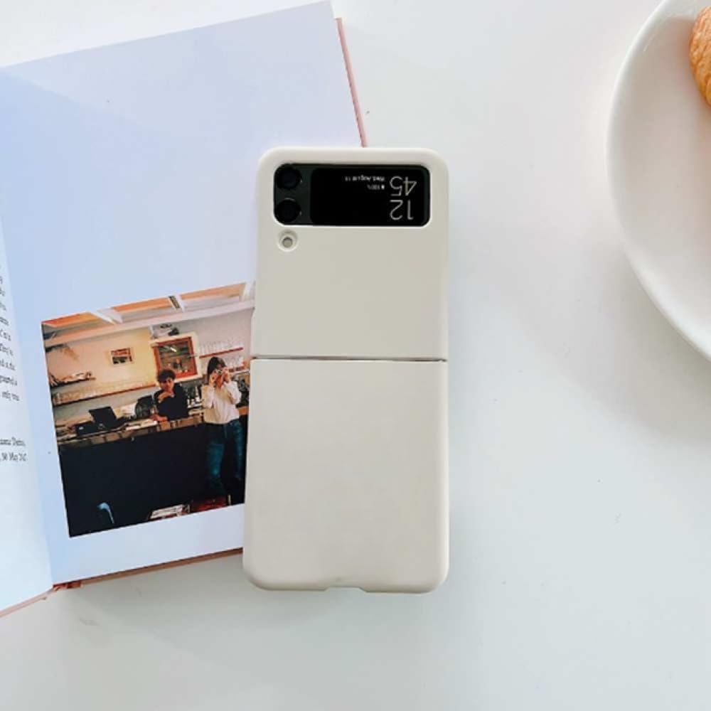 3D wspornik niedźwiedzia podpórka śliczne etui do Samsung Galaxy Z Flip 5 4 3 twarde etui na telefon do Samsung Z Flip 3 4 Flip5 ZFlip4 okładka, biała obudowa, do Z Flip 3
