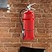 Uonlytech Wall Fire Extinguisher Mount Iron Bracket Red 5kg Capacity Wall Hanging Holder for Fire Safety Tools