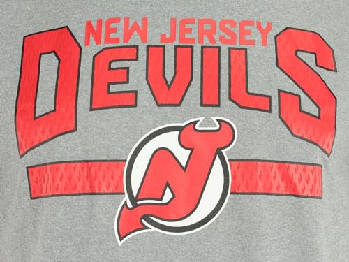 Outerstuff NHL New Jersey Devils Boys Youth MESH Made Short Sleeve Performance Tee2
