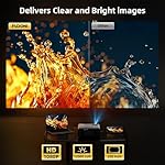 FUDONI Projector with WiFi and Bluetooth 4K Supported, Upgraded Outdoor Movie Projector Native 1080P 12000L,Portable Video Projector for Home Theater,Compatible w/HDMI/USB/iOS/Android/Windows/TV Stick - Image 5