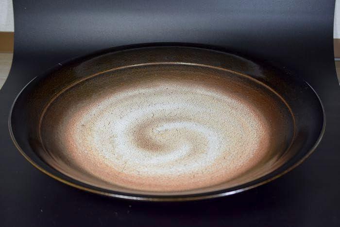 県重要文化財 林 正太郎 特別作 淡黒 志野焼 大皿 真作 径59cm 林