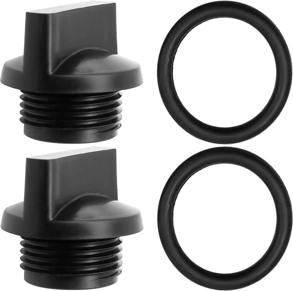 (2/Pack) 63405 Water Drain Thread Pump Plug and Seal O-Ring Fit for Harbor Predator Pacific HydroStar 61986 68375 69774 Generac Semi-Trash 6822 6919 212CC 1.5 Inch 2" 3" 4" Water Pump Port