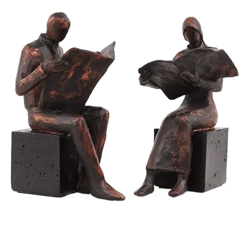 Reggi Libri, Fermalibri Fermalibri Lettura Scultura Decor Libro d'arte Libri da tenere lucidati a mano Ufficio Casa Scrivania