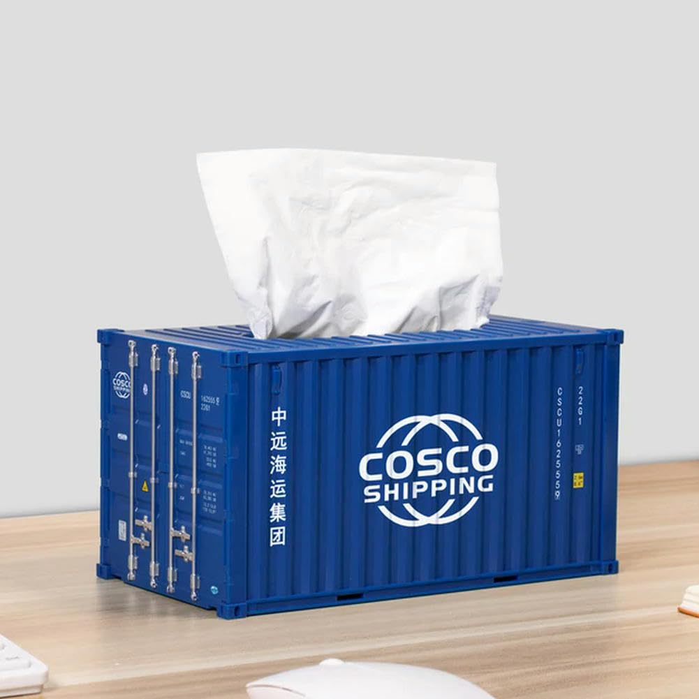 Opica D Container Tissue Box Creative Storage Napkin Holder Shipping Container Model Esktop Storage Napkin Box Fashion Ecoration