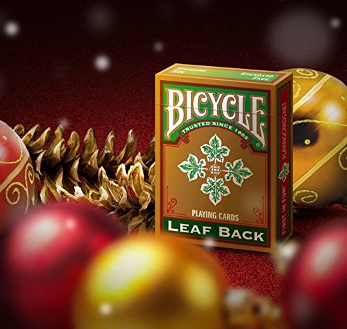 Bicycle Leaf Back Green Playing Cards Gold Edition New