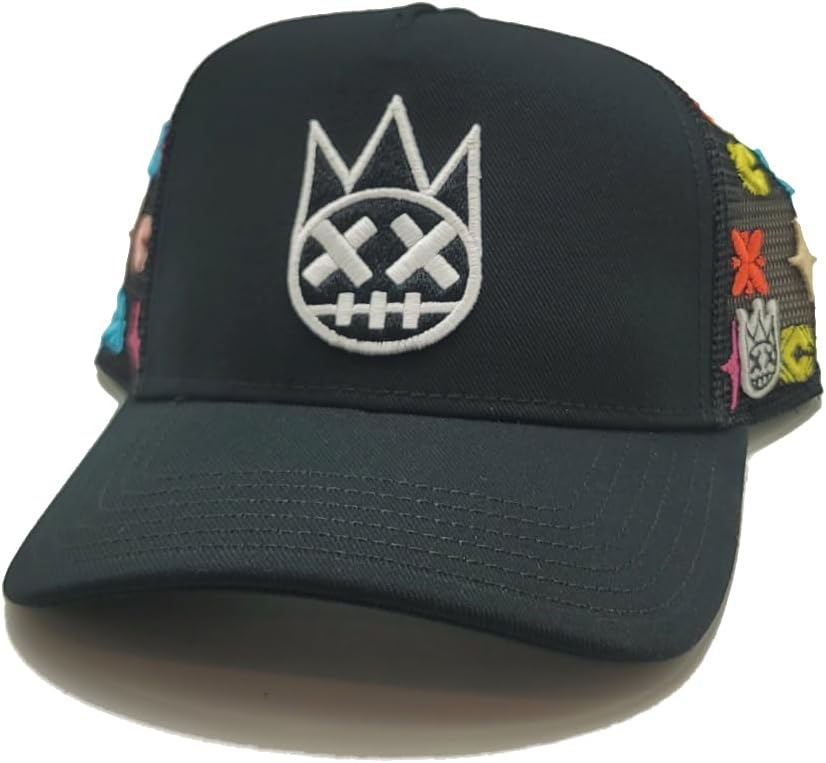 Cult of Individuality New Primary Clean Logo Pattern All Over Mesh Trucker Black White Era Snapback Hat - Image 2
