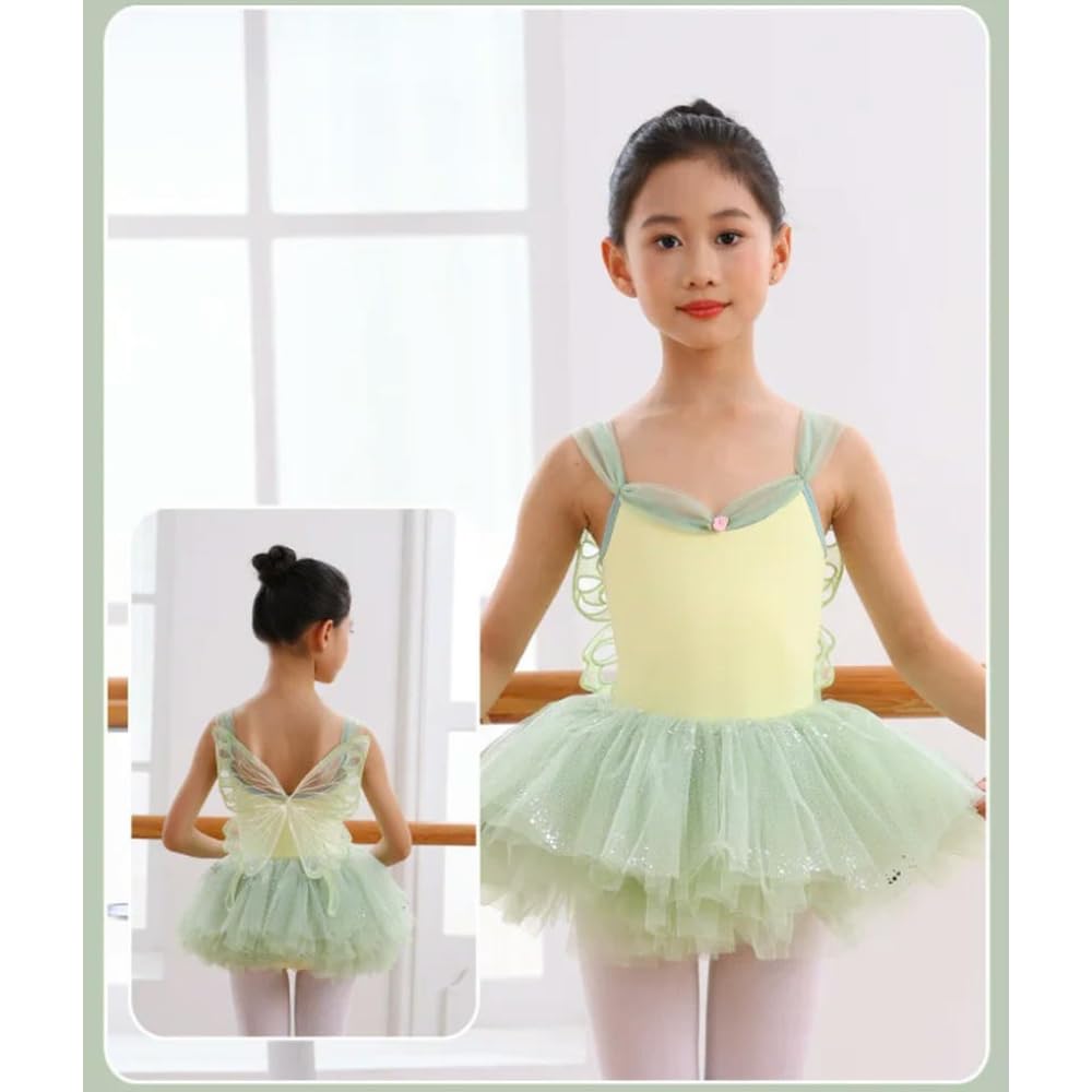 JJDFW - Tutù da danza per bambini, tutù, body per ragazze, uniforme da danza, ginnastica, abbigliamento per bambini