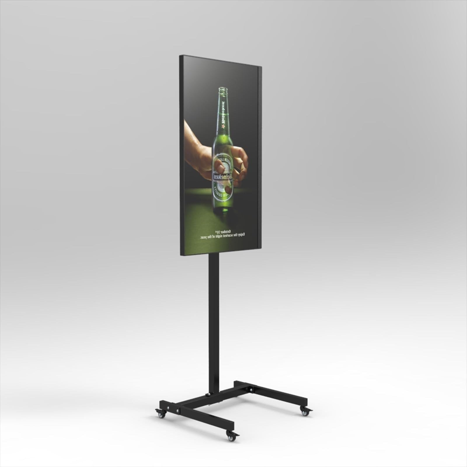 HPTHLY Mobile Tv Cart Rolling Floor Stand - Mobile Tv Cart On Wheels - For 32-55 Inch Screens Tvs, Height Adjustable Mobile Tvs Stand With Locking Wheels, Max Vesa 400X400Mm