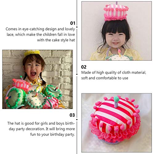 KESYOO ChapÃ©u de Vela de AniversÃ¡rio EngraÃ§ado ChapÃ©u de PelÃºcia Bolo de AniversÃ¡rio Novidade