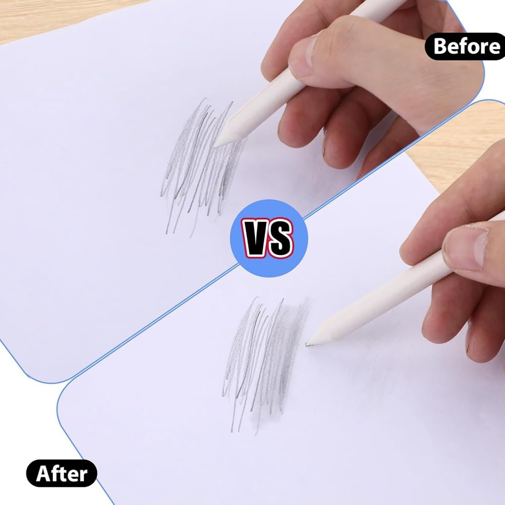 Wuden 13PCS Blending Stump, Art Blenders with Blending Sponge Pens and Sandpaper Pencil Sharpener Blending Sticks for Drawing