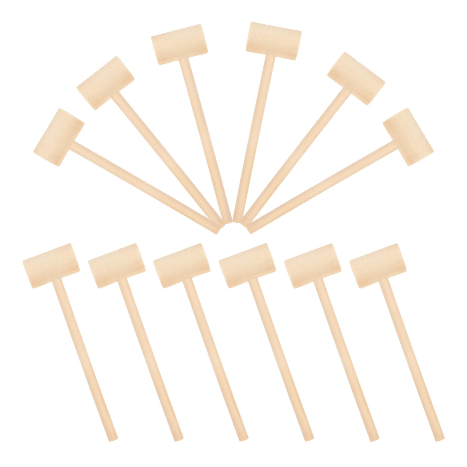 Ciieeo Funny Mallet Toy 12pcs Mini Hammers for Boys and Girls Wooden Gavel Toy for Baby Toddlers Boys and Girls