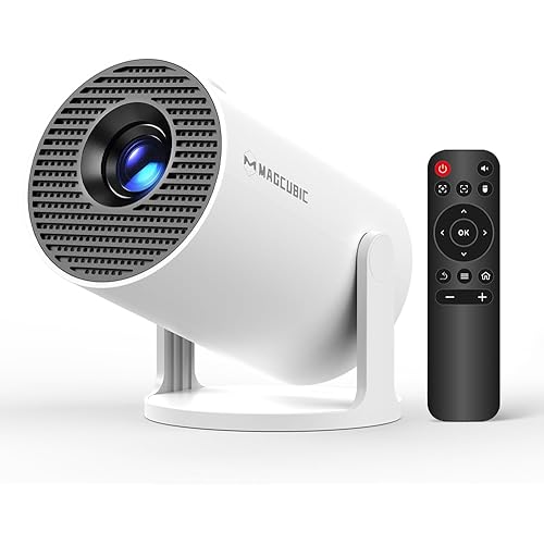 Magcubic Mini Projector with WiFi and Bluetooth, 4K Support Smart Portable Projector, Small Proyector with 200ANSl & AutoKeystone, 180° Rotation HY300Pro Video Proyector for Bedroom, Movie, Outdoor