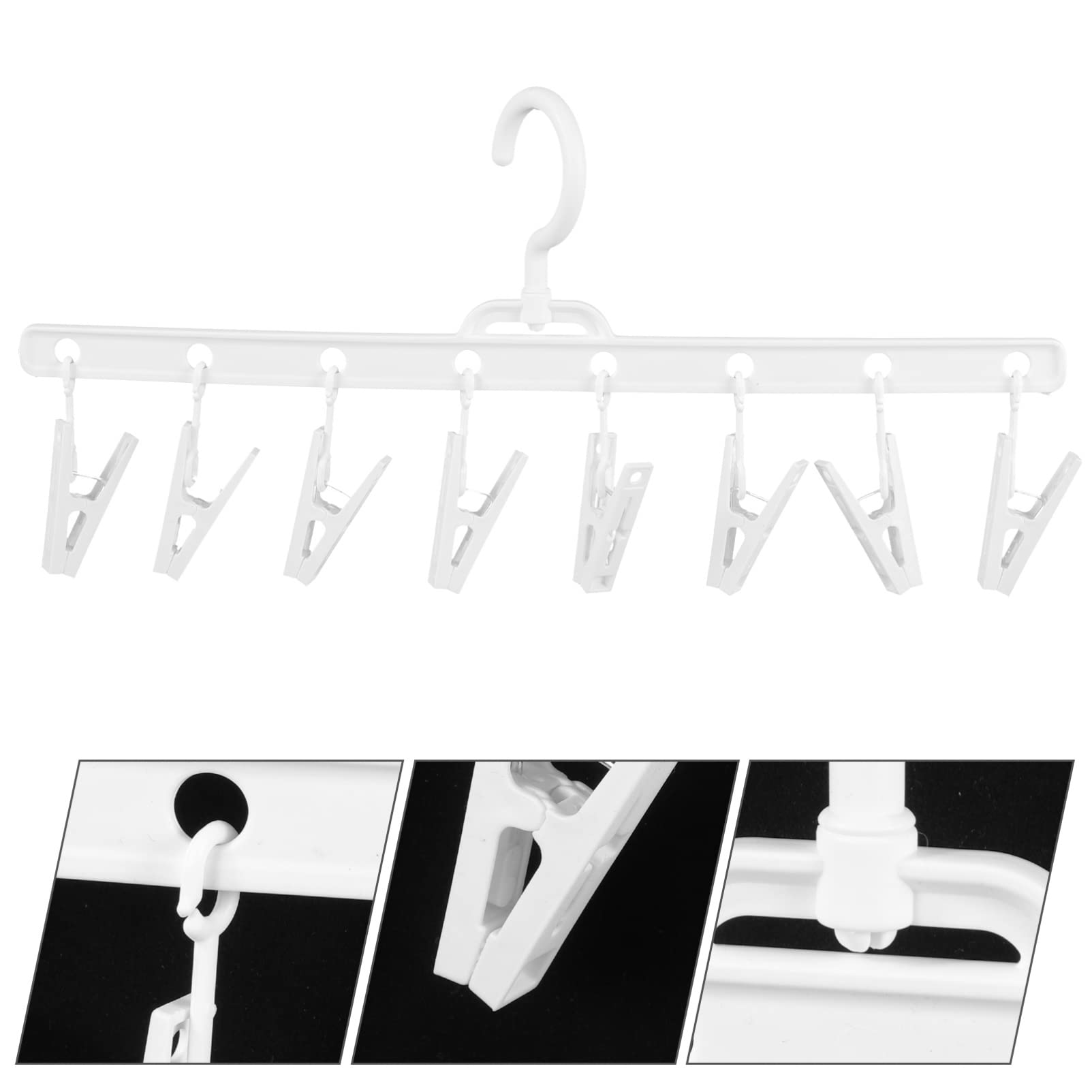 4piezas Organizador De Sombreros Multi- Clips Para Colgar Toallas y Ropa Soporte Para y Accesorios Del Diseño y Práctico
