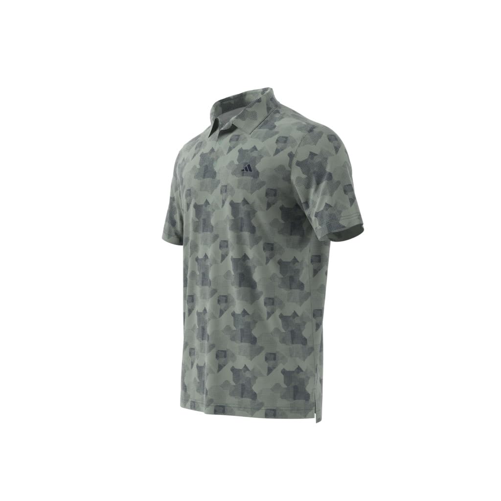 adidas Męska koszulka polo Go-to z nadrukiem, Silver Green 23/Collegiate Navy, XXL, Silver Green 23/Collegiate Navy, XXL