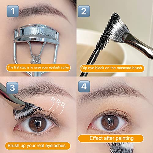 Saterkali Eyelash Brush Soft Professional Brow Brushes For Eyebrows Concealer Curling Eyelash Flat Head Lashes Extension Brush Makeup Tools Black #TOP6