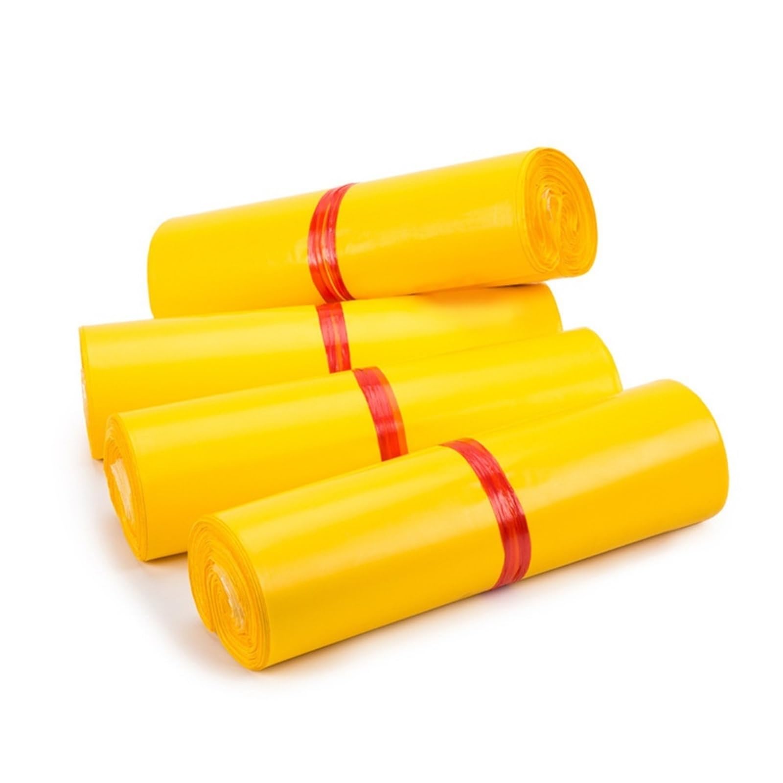 Buste per Spedizioni 100 pz Giallo Poly Mailer Sacchetto di spedizione in plastica Buste postali Impermeabili autosigillanti Buste for imballaggio for corriere della Spesa(20x35cm)