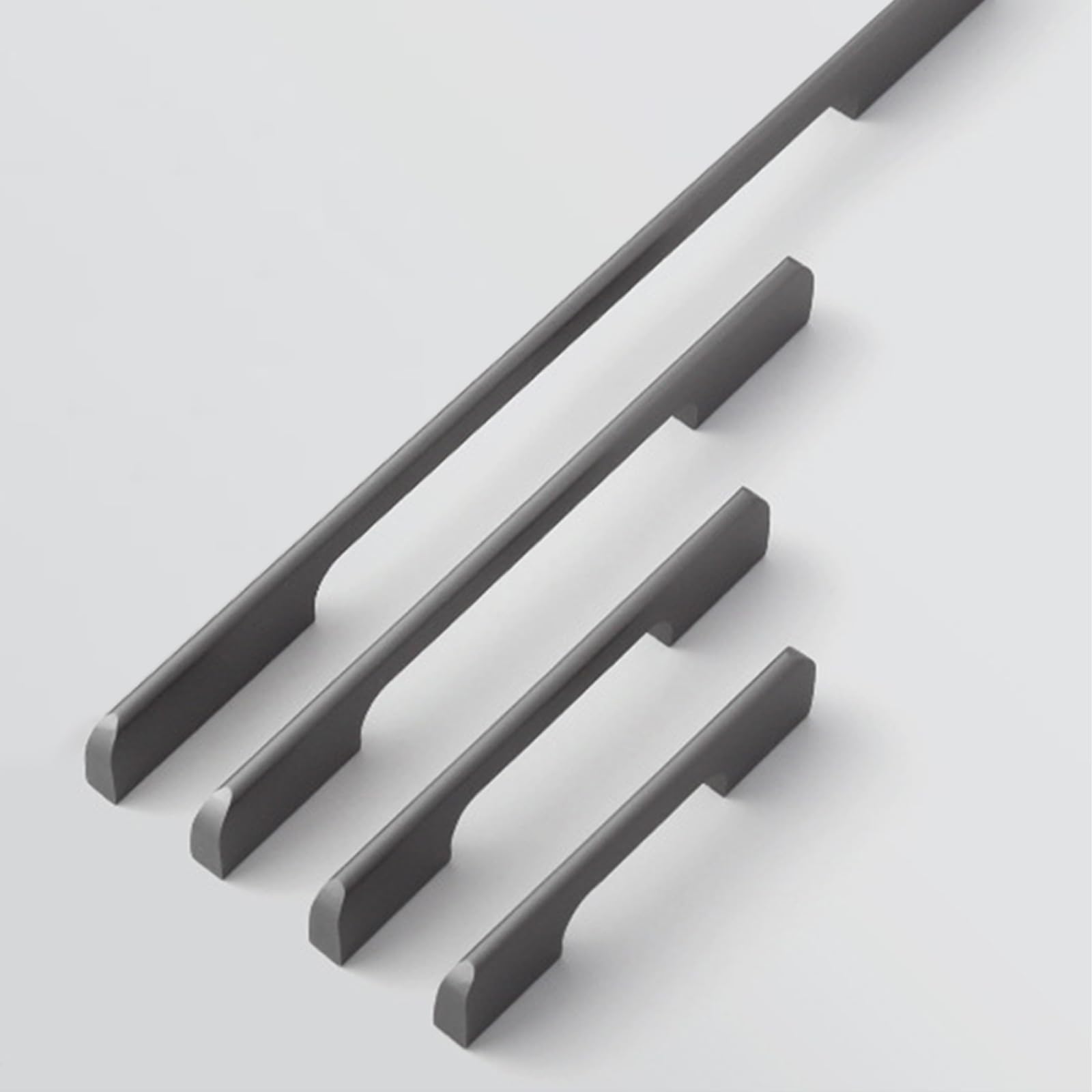Griffe für Schränke Grau Lang,2 Griffe Küche Modern Massive Aluminium | Eloxierte Oberfläche Bügelgriff Lochzentren: 96 - 1160 mm Schubladengriff für Kleiderschrank Schublade Küche 960mm/37.8in
